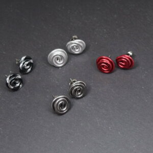 Ohrstecker Kringel aus Aluminiumdraht