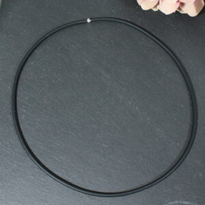 Kautschukband 3mm schwarz mit Steck-Verschluss, abschneidbar