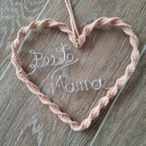 Muttertag Makramee Herz "Beste Mama"