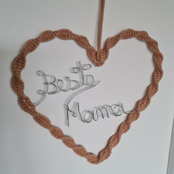 Muttertag Makramee Herz "Beste Mama" – Bild 2
