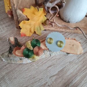 Herbst-Set: Kettenanhänger und Ohrstecker